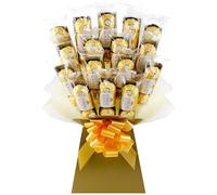 Luxury Chocolate Bouquet Contains 48x Fererro Rocher in a Gold Chocolate Gift Hamper