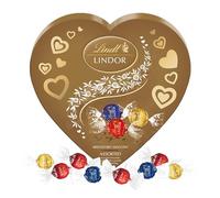 Luxury Chocolate Gift for Valentines Day - Milk Chocolate Heart Shaped Box with Assorted Truffles Gift Box 200g Valentines Gifts for Her or Him, Mum Gifts, Birthday Chocolate with Topline Card