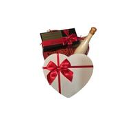 Luxury Chocolate Gift Set - Chocolate Champagne Bottle & Handcrafted Truffles - A Youlden’s of Yorkshire Duo (White Chocolate)