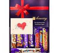 Luxury Chocolate Hamper - Assorted Dairy Milk Selection - Gift for Birthdays & Thank You & All Occasions - Premium Cocoa Treat Set (Love - Purple)