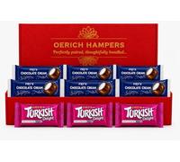 Luxury Chocolate Hamper Gift Set - 7 Fry’s Chocolate Cream & 3 Turkish Delight Bars - Elegant Red Gift Box for Birthdays, Thank You & Corporate Gifting
