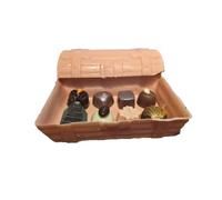 - Luxury Chocolate Treasure Chest - Handmade Belgian Milk, Dark & White Chocolate with Gourmet Truffles - Gift by Youlden’s of Yorkshire (Pink Strawberry)