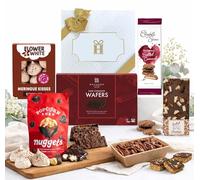 Luxury Chocolates Gift Box - Hattie's Gifts Chocolate Hamper with Premium British Cake, Biscuits & Sweet Selection Treats for Sharing - Valentines Hamper Box