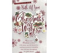 Luxury Christmas Card for Both of You, 20.3 x 30.5 cm, Red Glitter Design with Snowflakes 8 page insert