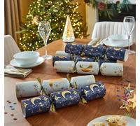 Luxury Christmas Crackers Pack of 6, Celestial Christmas Party Crcakers Includes Metal Gifts Inside, 6x Christmas Dinning Table Cracker, Christmas Decoration