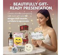 Luxury Christmas Gifts for Women - Festive Pamper Set with Bath Bombs, Body Wash, Loofah, Tin Candle, Face Sheet Mask & Christmas Stocking