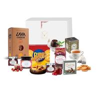 Luxury Christmas Hamper Gift Box - Premium festive food hamper with cheese snacks, biscuits, jams, chocolates, tea and mini pudding - ideal for families couples corporate gifting - luxury edible gift