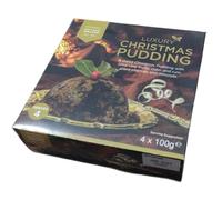 Luxury Christmas Pudding (4 x 100g) by Matthew Walker - Traditional Festive Dessert Luxury Christmas Pudding, 4 Servings