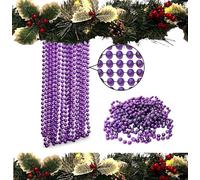 Luxury Christmas Tree & Room Decoration - 10m Long Bead Chain with 8mm Dark Purple Beads