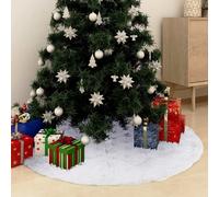 Luxury Christmas Tree Skirt White 150 cm Faux Fur