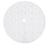 Luxury Christmas Tree Skirt White Faux Fur Tree Decoration Multi Sizes vidaXL