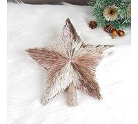 Luxury Christmas Tree Star Topper Handmade Xmas Tree Decoration Unique Christmas Toppers Decorations Ornaments for Christmas Party Indoor Outdoor (Rose, Medium (M))
