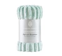 Luxury Chunky Ribbed Cord Fleece Throw - Ultra Soft Plush Blanket for Bed, Sofa & Couch - Warm, Lightweight, Cozy & Hypoallergenic All-Season Comfort (Duck Egg, 200 x 240cm)
