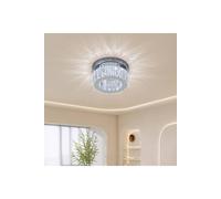 Luxury Circular Crystal Flush Mount Ceiling Light in Silver The hot sale Silver