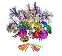 Luxury Cocktail Accessories Pack or Drinks, Decorations for Drinks with Paper Cocktail Umbrellas Straws, Stirrers Stick & Swordes Picks Cocktail Accessories Party Pack For Party 73 piece