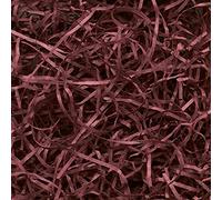 LUXURY COLOURED KRAFT SHREDDED PAPER-HAMPER PACKAGING GIFT BOX VOID FILLER (BURGUNDY, 1Kg)