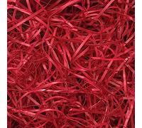 LUXURY COLOURED KRAFT SHREDDED PAPER-HAMPER PACKAGING GIFT BOX VOID FILLER (RED, 100 gram)