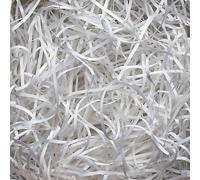 Luxury Coloured Kraft Shredded Paper-Hamper Packaging Gift Box Void Filler (White, 300 gram)