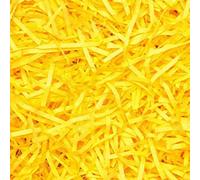 Luxury Coloured Kraft Shredded Paper-Hamper Packaging Gift Box Void Filler (Yellow, 1Kg)