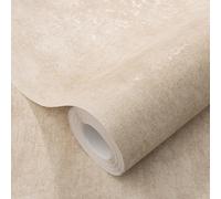Vinyl Wallpaper Ivory / Gold Luxury Concrete Elle Decoration Textured 10438-02