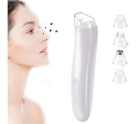 Luxury Confidence Keratin Remover,Blackhead Remover Pore Vacuum,Electric Face Vacuum Pore Cleaner White Heads Removal with 3 Modes and 4 Suction Heads Freckle Remover (White)