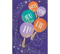 Luxury Congratulations Card with Balloons, Purple and Gold Foil Design, Well Done Message