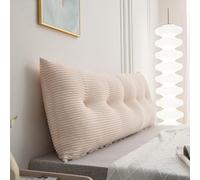 Luxury coral fleece pillow, comfortable backrest pillow, suitable for reading on bed, sofa and floor, headboard cushion, washable pillowcase - suitable for(Size:100*45*20cm/39.37*17.71*7.87in,Color:A)
