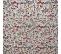Luxury Cotton Rich Digital Printed Linen Fabric Floral Watercolour Leaves Tartans - ONE METRE 100 x 140cm