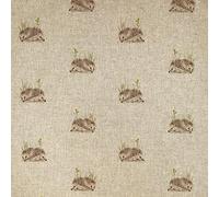 Luxury Cotton Rich Digital Printed Linen Fabric - Sold by The METRE (1 Metre) (Hedge Hog)