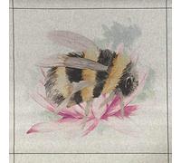 Luxury Cotton Rich Digital Printed Linen Fabric Wild Life & Pets by The Metre. (BEE N Flower - Panel Option) (ONE METRE or 6 Panels)