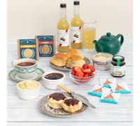 Luxury Cream Tea Hamper for 2 | Afternoon Tea Gift Set with Scones, Devon Clotted Cream, Jam, Biscuits & Tea | Gourmet Food Gift for Birthday, Thank You, Anniversary, Thinking of You, Mother’s Day