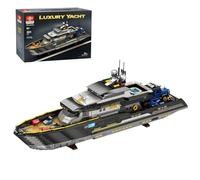 Luxury Cruise Ship Model Building Bricks Set, MOC-185307 1/30 Scale Modern Cruise Ship Model with Three Vehicles to Collect and Display, DIY Creative Block, 4421 Pieces