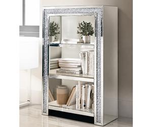 Luxury Crushed Crystal Mirrored Diamond Shelving Display unit