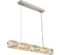 Luxury Crystal Chandelier Modern Rectangular Crystal Pendant Light LED Dimmable Hanging Ceiling Light,Hallway Living Room Light Fixture