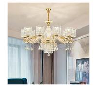 Luxury Crystal Chandeliers LED Lights for Home Decor, Elegant Hanging Lamps for Living Room, Dining Room, Villa and Lobby - French Romantic Style