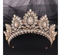 Luxury Crystal Gem Bridal Crowns Ornament Banquet Wedding Tiaras Jewelry Women's Hair Accessories H261 Gold Gold