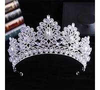 Luxury Crystal Gem Bridal Crowns Ornament Banquet Wedding Tiaras Jewelry Women's Hair Accessories H261 Silver Purple