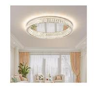 Luxury Crystal Led Ceiling Lights Living Room Chrome Steel Round Ceiling Chandelier Lamp Bedroom Led Dimmable Lamp,Crystal Lighting,Hanging Light(D50cm)
