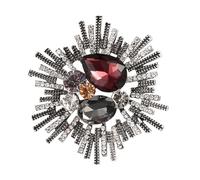 Luxury Crystal Rhinestones Brooch Baroques Inspired Jewelry for Women Elegant Vintage Styles Multi Purpose Accessory Multi Purpose Rhinestones Clasp Pin
