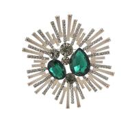 Luxury Crystal Rhinestones Brooch Baroques Inspired Jewelry for Women Elegant Vintage Styles Multi Purpose Accessory Multi Purpose Rhinestones Clasp Pin