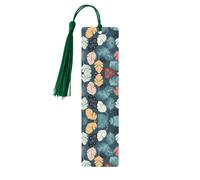 Luxury Cute Leaves Metal Bookmark for Men Women Aluminum Alloy Bookmarks Unique Handmade Book Marks with Tassel Pendant Craft Bookmark for Book Lovers Birthday Teachers Gift