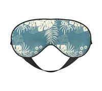 Luxury Cute Leaves Print Soft Eye Mask for Women Men Comfortable with Adjustable Strap for Travel Yoga Nap Shift Work