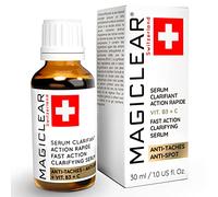 Luxury Dark spot remover for Face and Body Serum - Age spot corrector Acne scar - Anti aging - Bleaching Vitamin C organic Swiss brand Magiclear 30 ml
