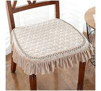 Luxury decorative chair covers for dining and office chairs | Non-slip European-style seat cushions with thickened ties | Square chair covers with lace trim