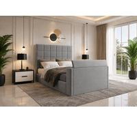 Luxury Derwent Tv Bed With 54 Inch Headboard, Silver