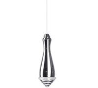 Luxury Designer Chrome Lux Light Pull With 1 Metre White Cord and Rubber Buffer