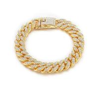 Luxury Designer Dog Collar Bling Diamond Pet Chain for Small Medium Large Dogs Cat Puppy Gold Necklace Jewelry Dog Accessories