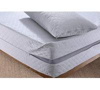 Luxury Diamond Quilted Mattress Protector Hypoallergenic Extra Deep Total Zipper Encasement Mattress Cover Bug-Proof, Non-Noisy, Anti-Allergy Breathable Fitted Style Mattress Protectors White (King)