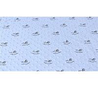 Luxury DIMPLE Baby Cuddle Soft Fabric Material - Blue Horse, 1Mtr 150cmx100cm