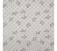 Luxury Dimple Baby Cuddle Soft Fabric Material - Elephants Light Grey